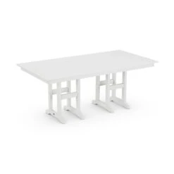 POLYWOOD Farmhouse 37" x 72" Rectangular Outdoor Dining Table 15 POLYWOOD Farmhouse 37" x 72" Rectangular Outdoor Dining Table -VERMONT WOODS FDT3772WH White
