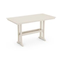 POLYWOOD Farmhouse Trestle 37" x 72" Bar Table 14 POLYWOOD Farmhouse Trestle 37" x 72" Bar Table -VERMONT WOODS Farmhouse Trestle 37x72 Bar Table PLB83 T1L1SA Sand