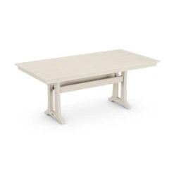 POLYWOOD Farmhouse Trestle 37" x 72" Dining Table -VERMONT WOODS Farmhouse Trestle 37x72 Dining Table PL83 T1L1SA Sand