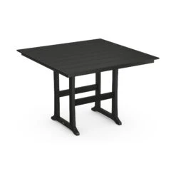 POLYWOOD Farmhouse Trestle 59" Bar Table 11 POLYWOOD Farmhouse Trestle 59" Bar Table -VERMONT WOODS Farmhouse Trestle 59 Inch Bar Table PLB85 T1L1BL Black