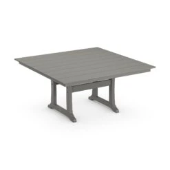 POLYWOOD Farmhouse Trestle 59" Dining Table - Durable Outdoor Seating