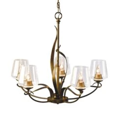 Hubbardton Forge Flora 5-Arm Chandelier