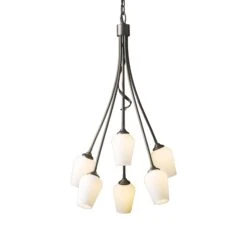 Hubbardton Forge Flora 6-Arm Chandelier - Hand-Forged Vermont Lighting
