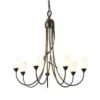 Flora 7-Arm Handcrafted Chandelier with Pearl Glass Shades 2 Flora 7-Arm Handcrafted Chandelier with Pearl Glass Shades -VERMONT WOODS Flora 7 Arm Chandelier