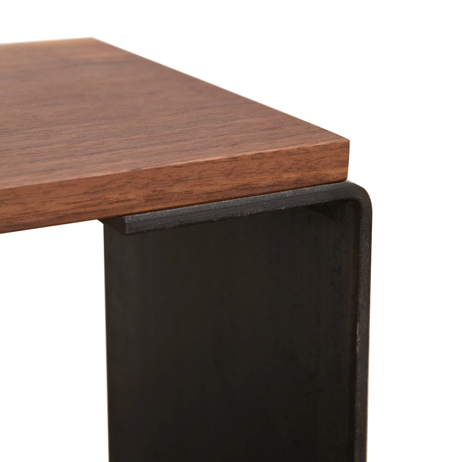 Modern Geometric Side Table with Solid Hardwood and Steel Frame 11 Modern Geometric Side Table with Solid Hardwood and Steel Frame - Image 9