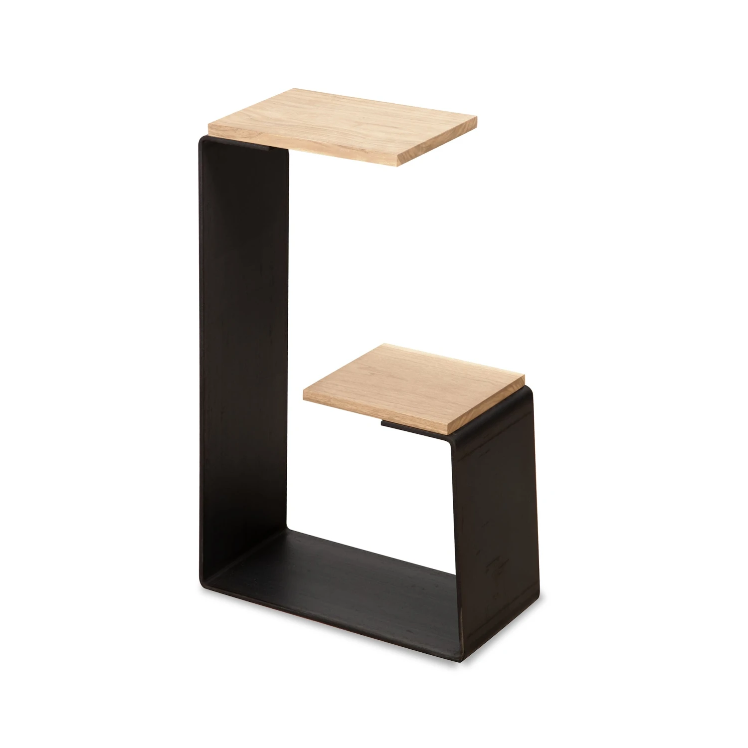 Modern Geometric Side Table with Solid Hardwood and Steel Frame 16 Modern Geometric Side Table with Solid Hardwood and Steel Frame - Image 14