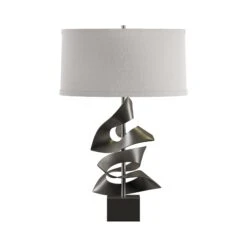 Hubbardton Forge Gallery Two Fold Table Lamp 26 Hubbardton Forge Gallery Two Fold Table Lamp -VERMONT WOODS Gallery Two Fold Table Lamp Dark Smoke Flax