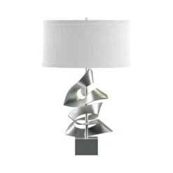 Hubbardton Forge Gallery Two Fold Table Lamp 32 Hubbardton Forge Gallery Two Fold Table Lamp -VERMONT WOODS Gallery Two Fold Table Lamp Vintage Platinum Natural Anna