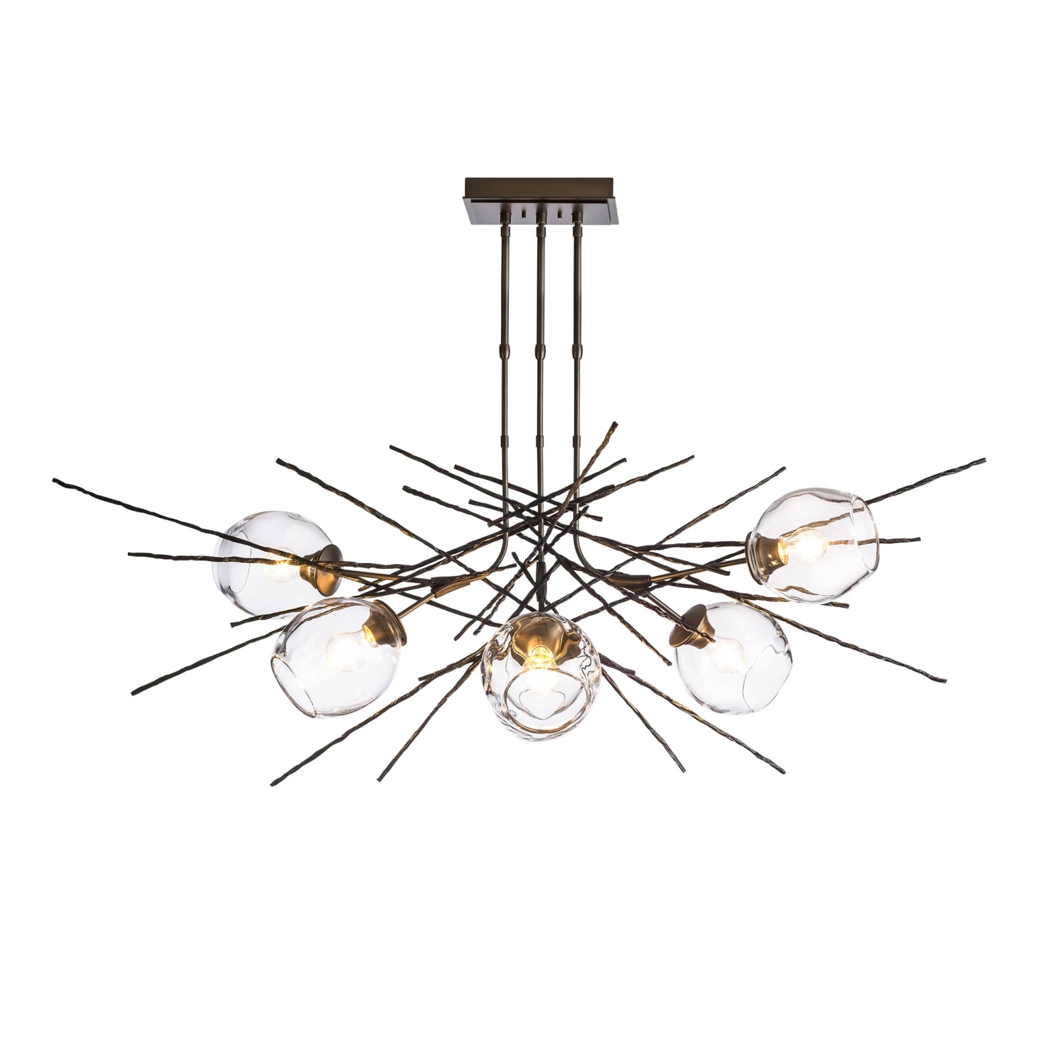 Hubbardton Forge Griffin Pendant with Simon Pearce Glass 3 Hubbardton Forge Griffin Pendant with Simon Pearce Glass