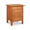Heartwood Shaker 1-Drawer Nightstand with Door 1 Heartwood Shaker 1-Drawer Nightstand with Door -VERMONT WOODS Heartwood Shaker 1 Drawer 1 Door Nightstand