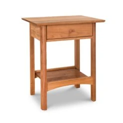Heartwood Shaker 1-Drawer Solid Wood Nightstand with Open Shelf