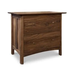 Heartwood Shaker Style 2-Drawer Lateral File Cabinet -VERMONT WOODS Heartwood Shaker 2 Drawer Lateral File Cabinet Natural Walnut