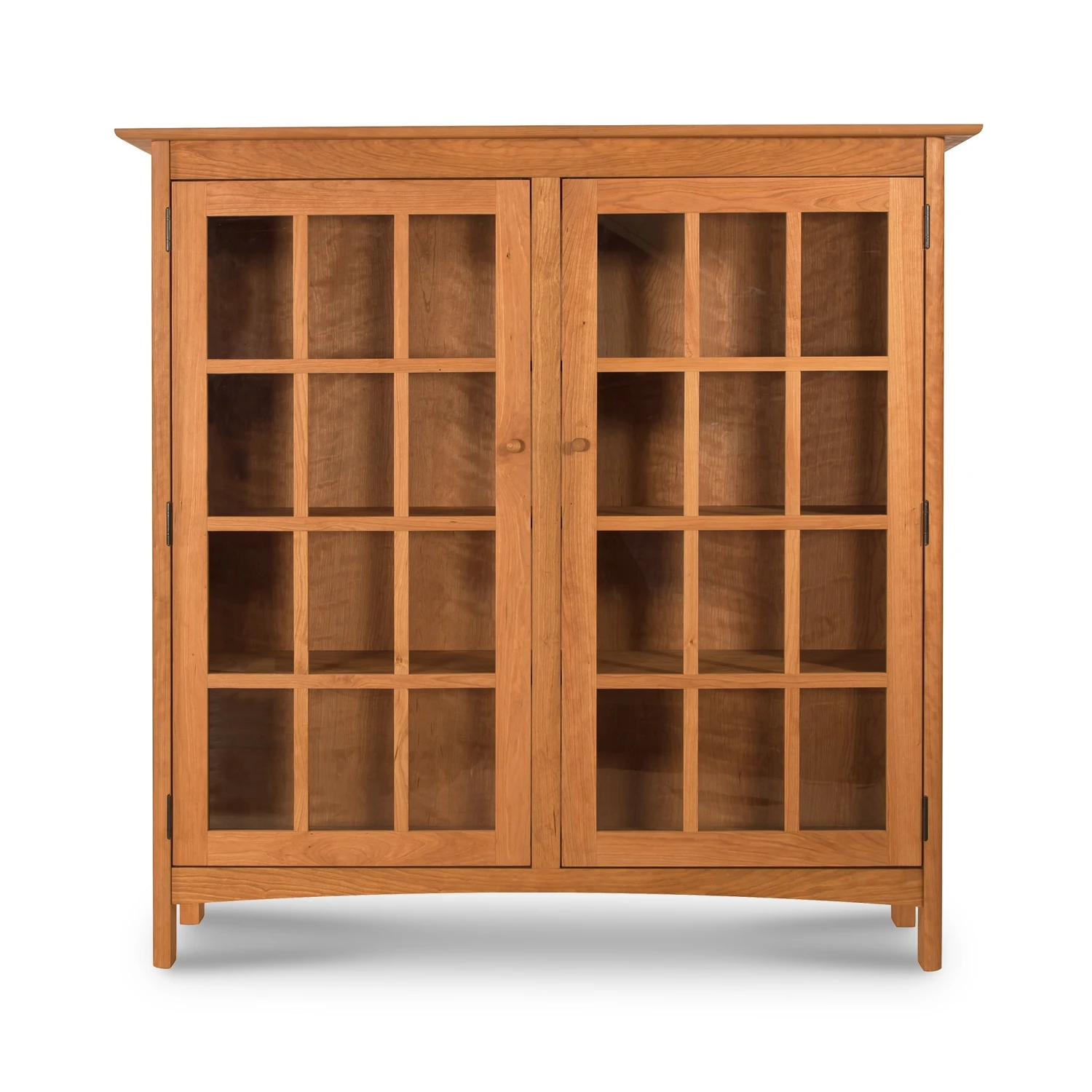 Heartwood Shaker Solid Wood 2-Glass Door Bookcase 3 Heartwood Shaker Solid Wood 2-Glass Door Bookcase