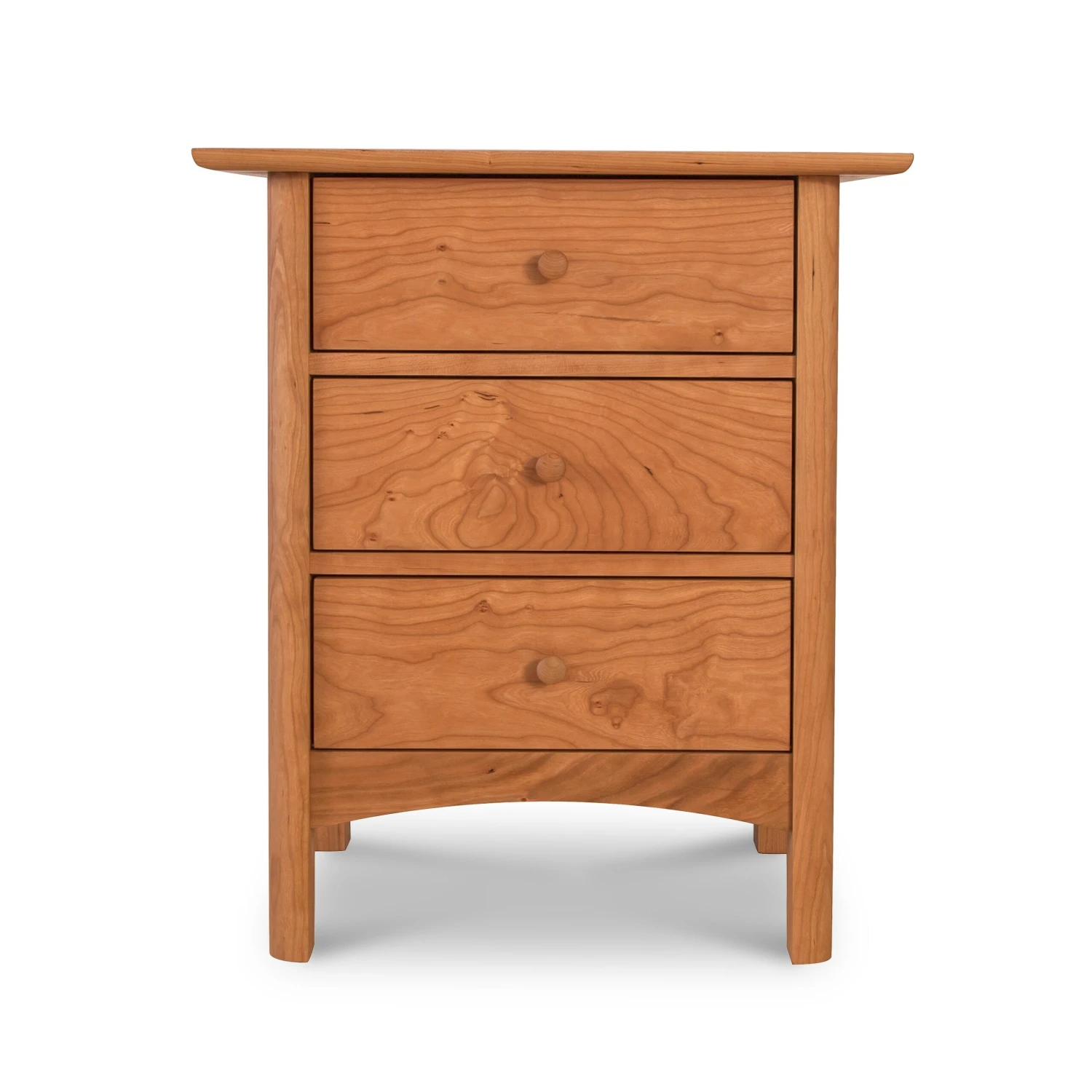 Heartwood Shaker 3-Drawer Nightstand - Handcrafted Solid Wood 4 Heartwood Shaker 3-Drawer Nightstand - Handcrafted Solid Wood - Image 2
