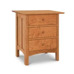 Heartwood Shaker 3-Drawer Nightstand - Handcrafted Solid Wood