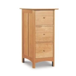 Heartwood Shaker 3-Drawer Vertical Wood File Cabinet -VERMONT WOODS Heartwood Shaker 3 Drawer Vertical File Cabinet Natural Maple