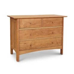Heartwood Shaker 4-Drawer Solid Wood Dresser -VERMONT WOODS Heartwood Shaker 4 Drawer Dresser Natural Cherry
