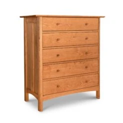 Heartwood Shaker 5-Drawer Solid Hardwood Chest 13 Heartwood Shaker 5-Drawer Solid Hardwood Chest -VERMONT WOODS Heartwood Shaker 5 Drawer Chest Natural Cherry
