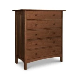 Heartwood Shaker 5-Drawer Solid Hardwood Chest 15 Heartwood Shaker 5-Drawer Solid Hardwood Chest -VERMONT WOODS Heartwood Shaker 5 Drawer Chest Natural Walnut