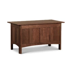 Heartwood Shaker Solid Wood Blanket Chest - Handcrafted in Vermont -VERMONT WOODS Heartwood Shaker Blanket Chest Natural Walnut