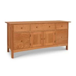 Heartwood Shaker Solid Hardwood File Credenza -VERMONT WOODS Heartwood Shaker File Credenza Natural Cherry
