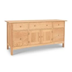 Heartwood Shaker Solid Hardwood File Credenza -VERMONT WOODS Heartwood Shaker File Credenza Natural Maple
