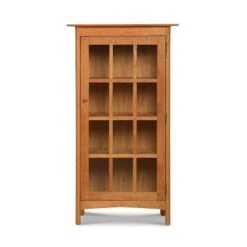Heartwood Shaker Glass Door Bookcase - Handcrafted in Vermont