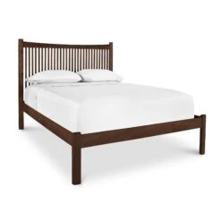 Heartwood Shaker Low Footboard Solid Wood Platform Bed 20 Heartwood Shaker Low Footboard Solid Wood Platform Bed -VERMONT WOODS Heartwood Shaker Low Footboard Bed Natural Walnut