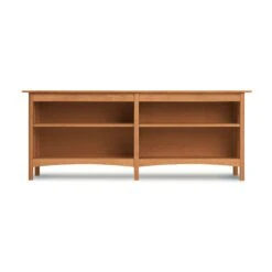 Heartwood Shaker Open Console Bookcase - Handcrafted Solid Wood