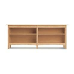 Heartwood Shaker Open Console Bookcase - Handcrafted Solid Wood 8 Heartwood Shaker Open Console Bookcase - Handcrafted Solid Wood -VERMONT WOODS Heartwood Shaker Open Bookcase Console Natural Maple