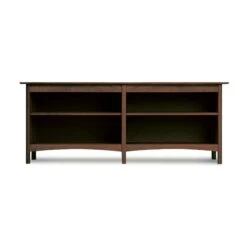 Heartwood Shaker Open Console Bookcase - Handcrafted Solid Wood 9 Heartwood Shaker Open Console Bookcase - Handcrafted Solid Wood -VERMONT WOODS Heartwood Shaker Open Bookcase Console Natural Walnut