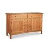 Solid Wood Shaker Sideboard - Handcrafted 6-Drawer Storage Buffet -VERMONT WOODS Heartwood Shaker Sideboard