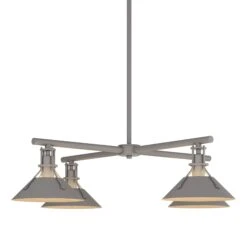 Hubbardton Forge Henry Outdoor 4-Light Industrial Pendant 22 Hubbardton Forge Henry Outdoor 4-Light Industrial Pendant -VERMONT WOODS Henry Outdoor 4 Light Pendant Coastal Burnished Steel