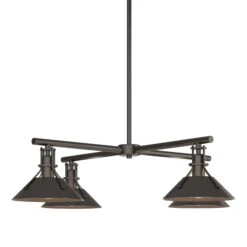 Hubbardton Forge Henry Outdoor 4-Light Industrial Pendant 18 Hubbardton Forge Henry Outdoor 4-Light Industrial Pendant -VERMONT WOODS Henry Outdoor 4 Light Pendant Oil Rubbed Bronze