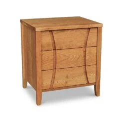 Holland 3-Drawer Solid Wood Nightstand - Handcrafted in Vermont