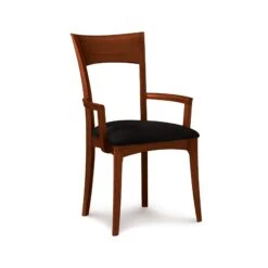 Copeland Sarah Ingrid Solid Cherry Shaker Dining Chair 27 Copeland Sarah Ingrid Solid Cherry Shaker Dining Chair -VERMONT WOODS Ingrid Cherry Arm Chair Onyx Microsuede Cognac Cherry
