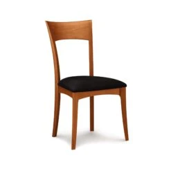 Copeland Sarah Ingrid Solid Cherry Shaker Dining Chair 21 Copeland Sarah Ingrid Solid Cherry Shaker Dining Chair -VERMONT WOODS Ingrid Cherry Chair Onyx Microsuede Autumn Cherry