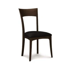Copeland Sarah Ingrid Solid Cherry Shaker Dining Chair 23 Copeland Sarah Ingrid Solid Cherry Shaker Dining Chair -VERMONT WOODS Ingrid Cherry Chair Onyx Microsuede Smoke Cherry