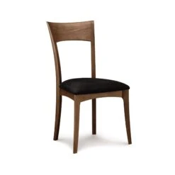 Copeland Sarah Ingrid Solid Cherry Shaker Dining Chair 20 Copeland Sarah Ingrid Solid Cherry Shaker Dining Chair -VERMONT WOODS Ingrid Walnut Chair Black Microsuede Natural Walnut