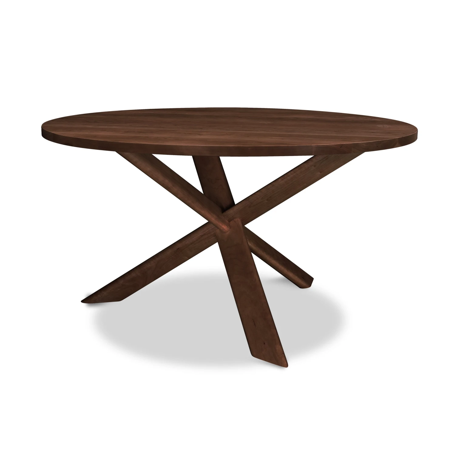 Junction Solid Wood Dining Table with Artistic Cross-Leg Base 6 Junction Solid Wood Dining Table with Artistic Cross-Leg Base - Image 4