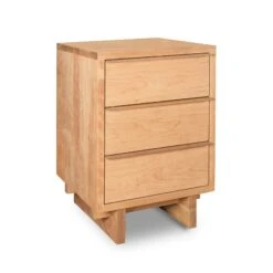 Kipling 3-Drawer Nightstand -VERMONT WOODS Kipling 3 Drawer Nightstand Natural Maple