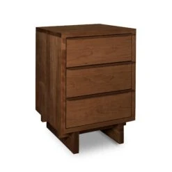Kipling 3-Drawer Nightstand -VERMONT WOODS Kipling 3 Drawer Nightstand Natural Walnut
