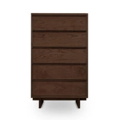 Kipling 5-Drawer Chest -VERMONT WOODS Kipling 5 Drawer Narrow Chest Natural Walnut