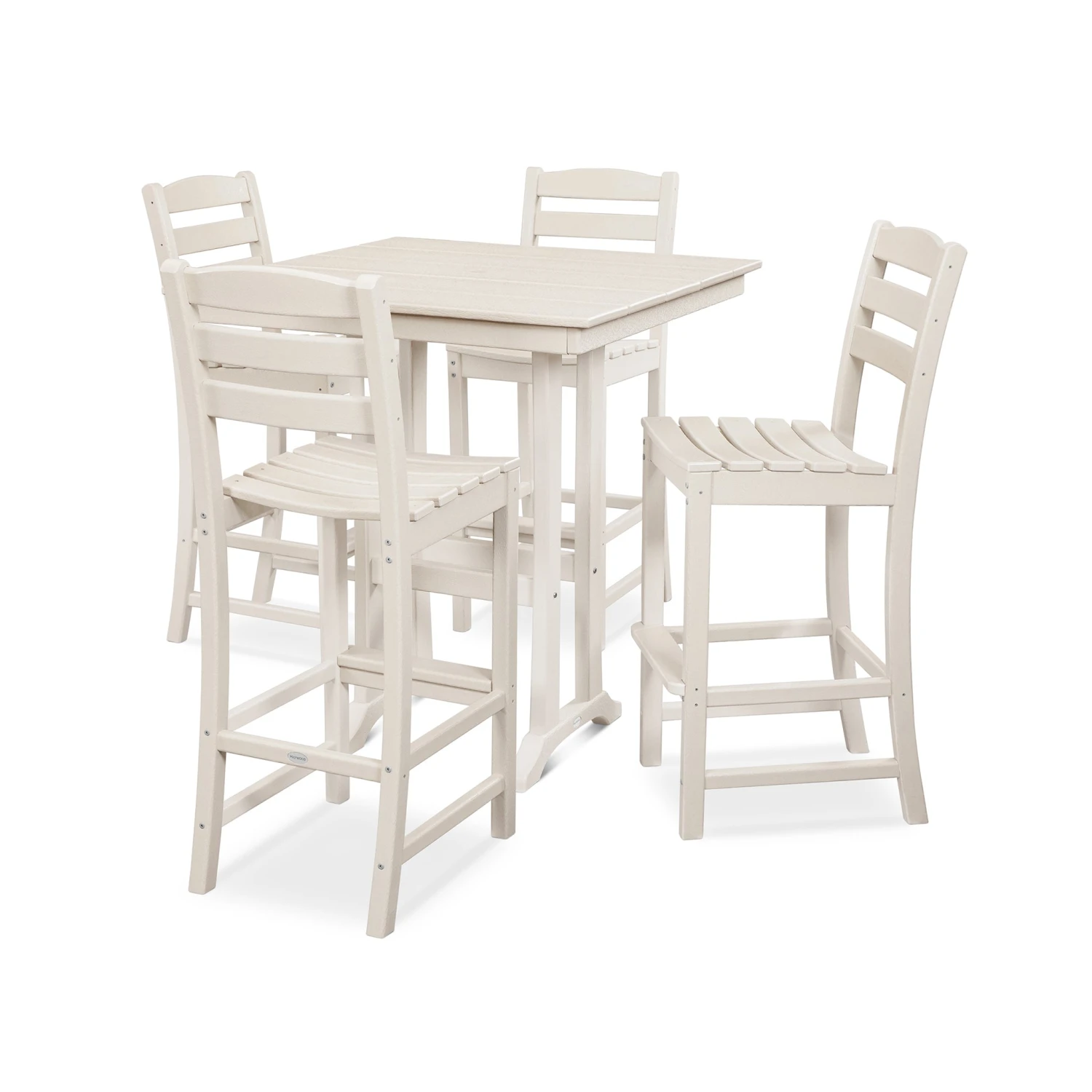 POLYWOOD La Casa Cafe 5-Piece Farmhouse Trestle Bar Set 8 POLYWOOD La Casa Cafe 5-Piece Farmhouse Trestle Bar Set - Image 6