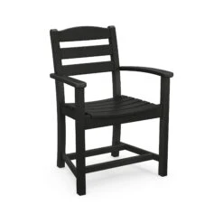POLYWOOD La Casa Cafe Outdoor Dining Arm Chair 13 POLYWOOD La Casa Cafe Outdoor Dining Arm Chair -VERMONT WOODS La Casa Cafe Outdoor Dining Arm Chair TD200BL Black