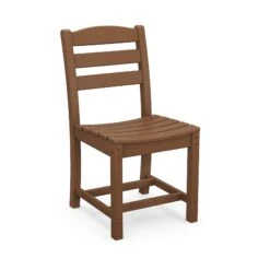 POLYWOOD La Casa Cafe Outdoor Dining Side Chair 14 POLYWOOD La Casa Cafe Outdoor Dining Side Chair -VERMONT WOODS La Casa Cafe Outdoor Dining Side Chair TD100TE Teak
