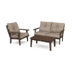 POLYWOOD Lakeside 3-Piece Deep Seating Set 13 POLYWOOD Lakeside 3-Piece Deep Seating Set -VERMONT WOODS Lakeside 3 Piece Deep Seating Set PWS519 2 MA146010 Mahogany Spiced Burlap