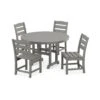 POLYWOOD Lakeside 5-Piece Round Side Chair Dining Set 1 POLYWOOD Lakeside 5-Piece Round Side Chair Dining Set -VERMONT WOODS Lakeside 5 Piece Round Side Chair Dining Set