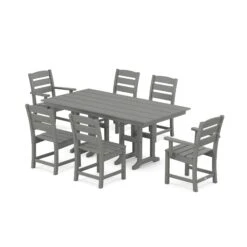 POLYWOOD Lakeside 7-Piece Farmhouse Dining Set