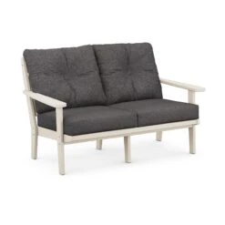POLYWOOD Lakeside Deep Seating Loveseat -VERMONT WOODS Lakeside Deep Seating Loveseat 4412 SA145986 Sand Ash Charcoal